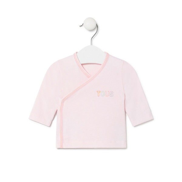 Tous Baby Camisola Cruzada Liso Rosa T1-3M